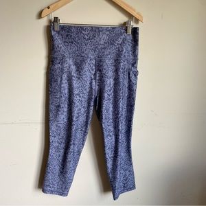 Athleta Purple Gray Patterned High-Rise Capris